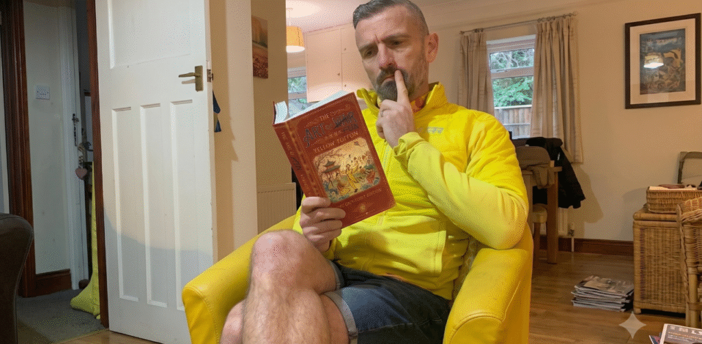 Alan from Yellow Tuxedo reading The Art of FUN in Business Our Manifesto on Doing It Your Way by Yellow Tuxedo