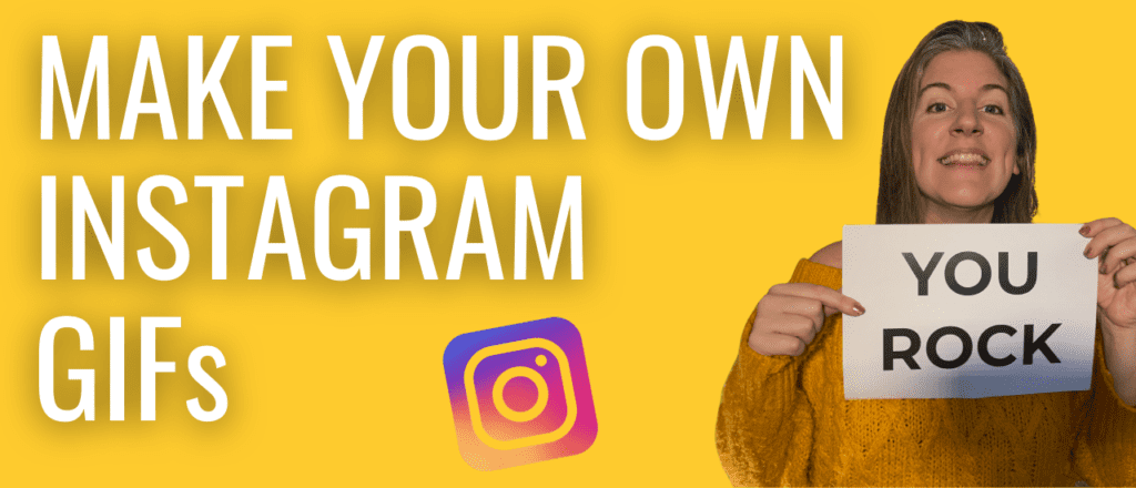 how to create your own custom gifs for instgram with Emily from Yellow Tuxedo