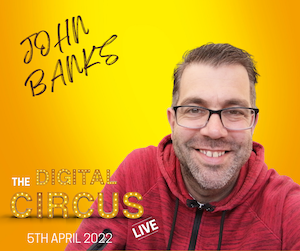 John Banks from Side Income Man speaking at The Digital Circus LIVE 2022
