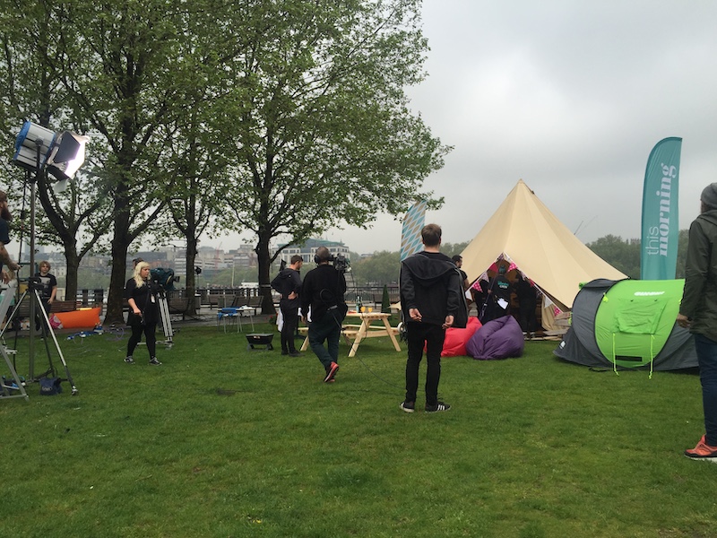 This Morning set with our tent- Baylily Bell tents- unexpected PR