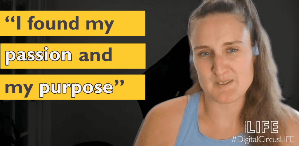 discovering passion and purpose, Vicki brown from LIVEFIT NOW talks on the small business podcast The Digital Circus LIFE
